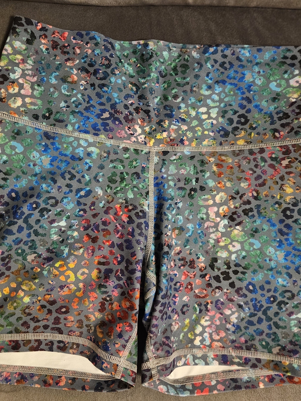 Women's Multicolor Rainbow Leopard Print Performance Shorts